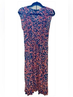 Banana Republic Midi Dress Size L | Cinched Waist V-Neck Feminine Fit